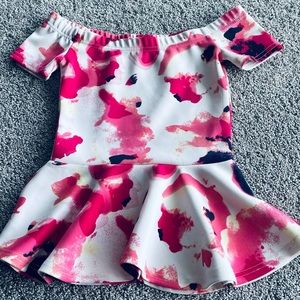 Pink white shirt/blouse kids size 5-6
